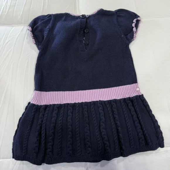 Hartstrings Navy and Lavender Bear Dress - Picture 4 of 5